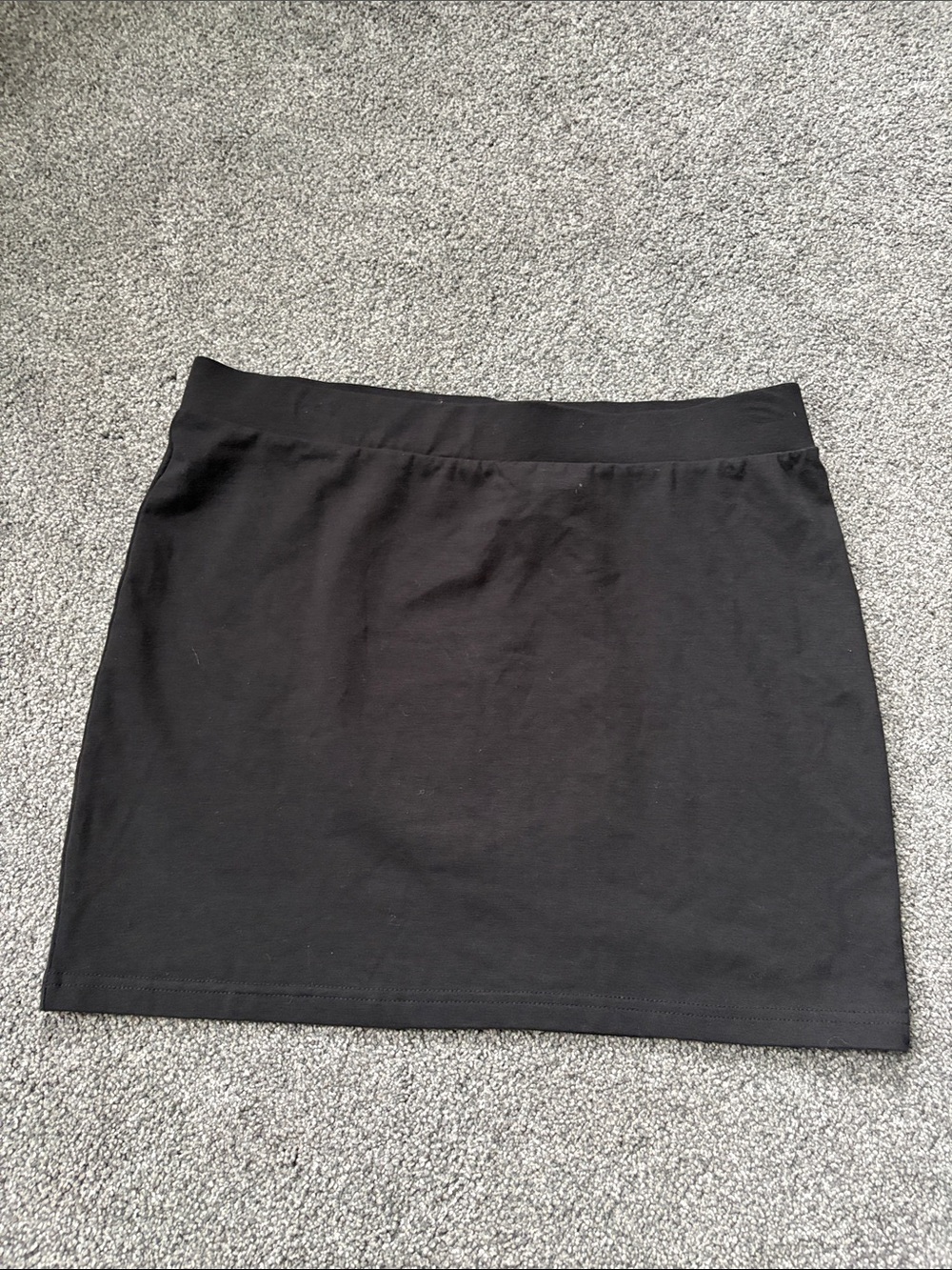 Divided Black Knit Mini Skirt